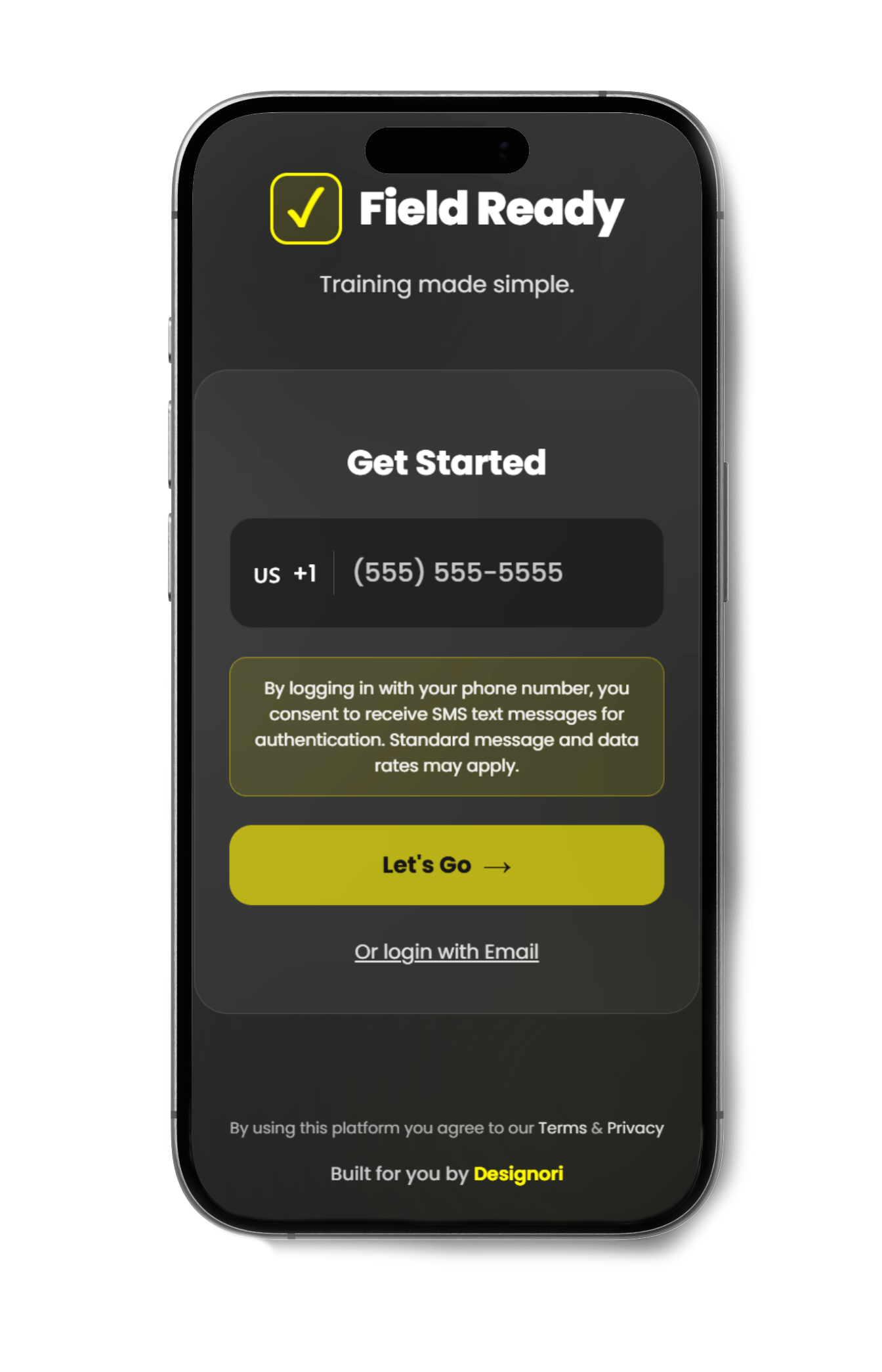 Field Ready training on a mobile phone